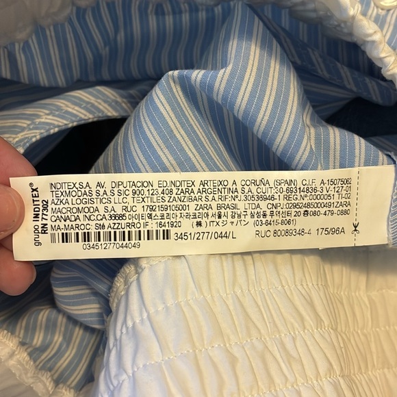 NWOT Zara Striped Poplin Crop Top - Picture 6 of 7